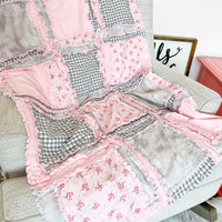 Pink and Gray Crib Bedding - A Vision to Remember