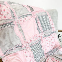 Pink and Gray Crib Bedding - A Vision to Remember