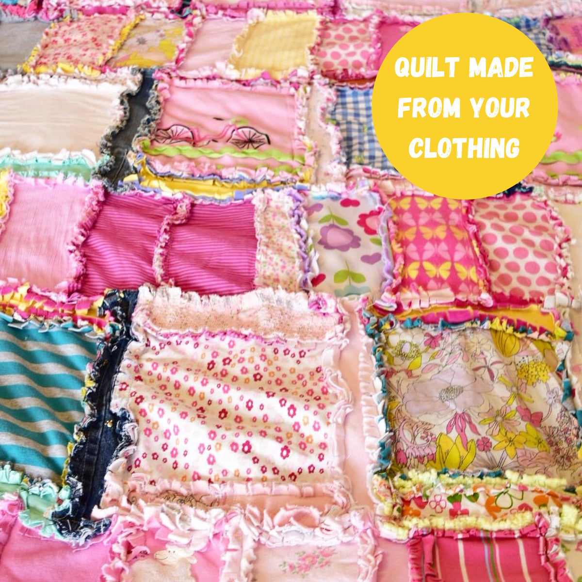 Patchwork Quilt Memory Blanket Baby Clothes Memory Quilt DEPOSIT