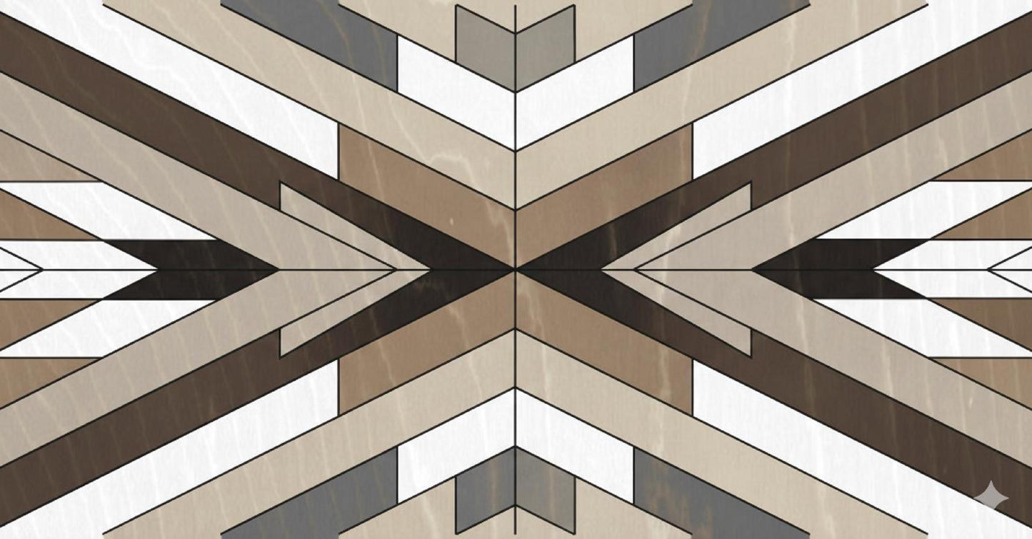 Aztec Barn Quilt Block: Rectangle DIY Kit | Wooden Mosaic Sign Kit | Unfinished DIY Quilt Wood Paintable Wall Art - A Vision to Remember