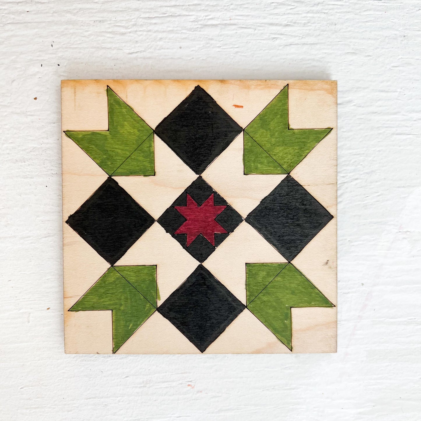Patchwork Star Wooden Barn Quilt Block: DIY Kit for Adults | Paintable Barn Quilt | Paintable Wood Quilt | DIY Kit for Women - A Vision to Remember