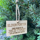 Missionary Name Tag Christmas Ornament Bulk - A Vision to Remember