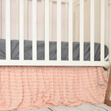 Blush Pink Ruffle Crib Skirt for Baby Girl Nursery Bedding - A Vision to Remember