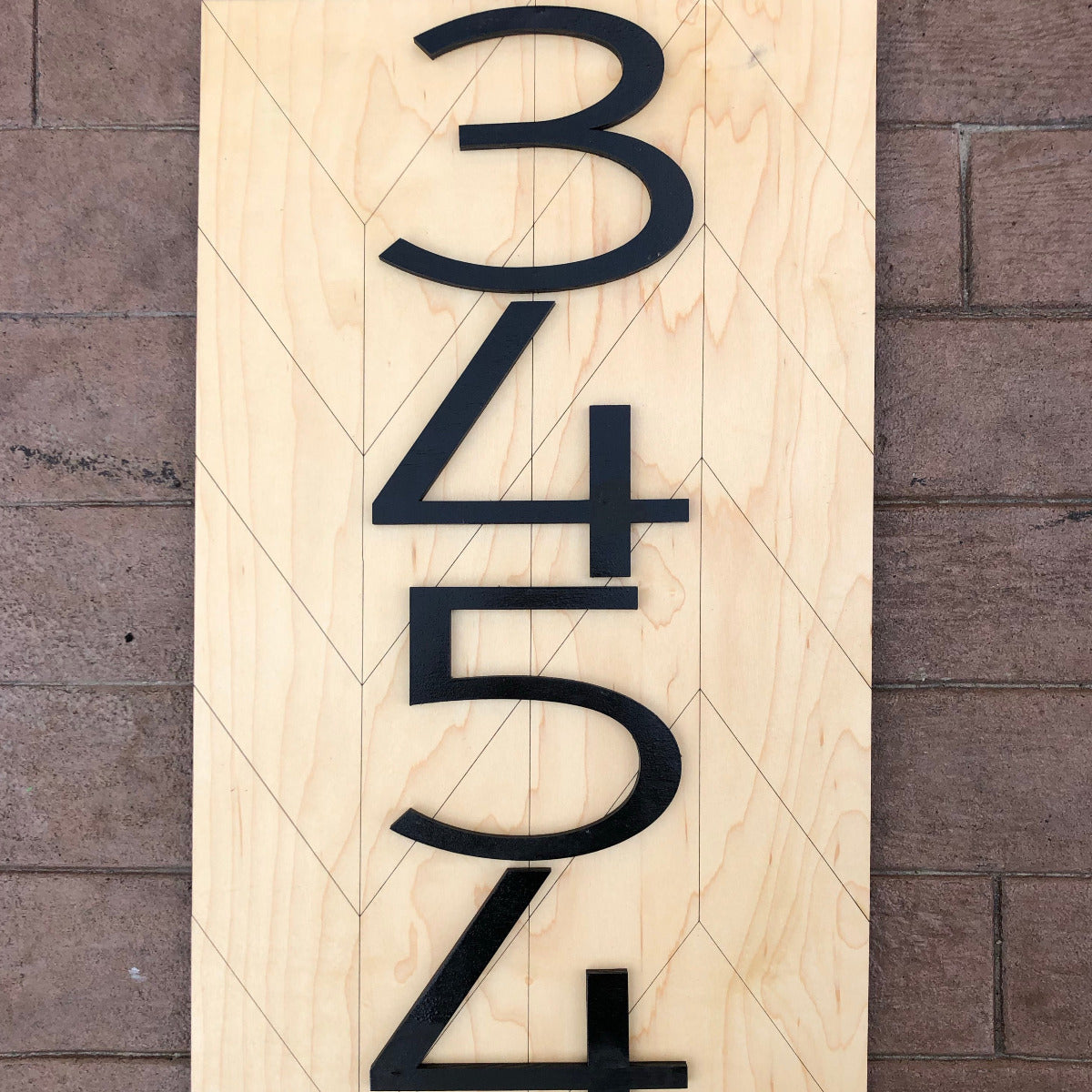 Herringbone Wood Address Sign - A Vision to Remember