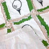 Golf Baby Quilt | Green and Tan - A Vision to Remember