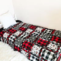 Woodland Crib Bedding | Red, Black, Plaid - A Vision to Remember