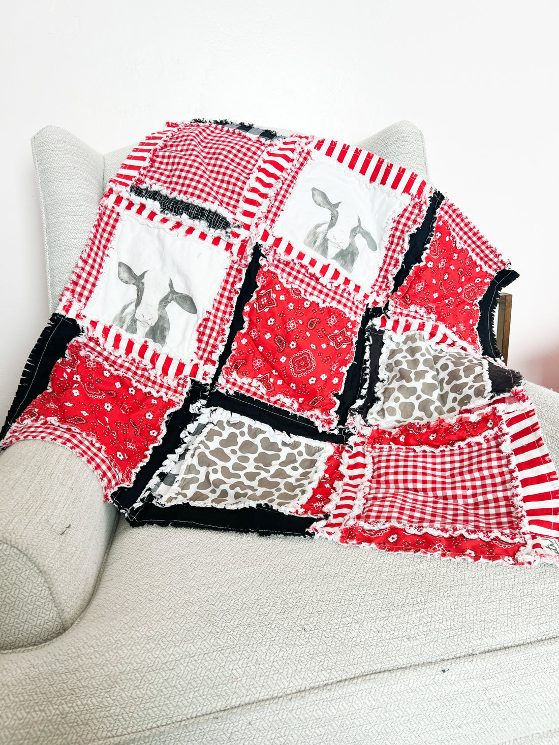 Cow Baby Quilt for Nursery Decor