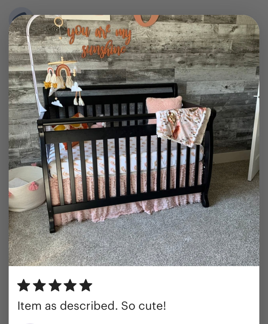 Blush Pink Baby Bed Crib Skirt