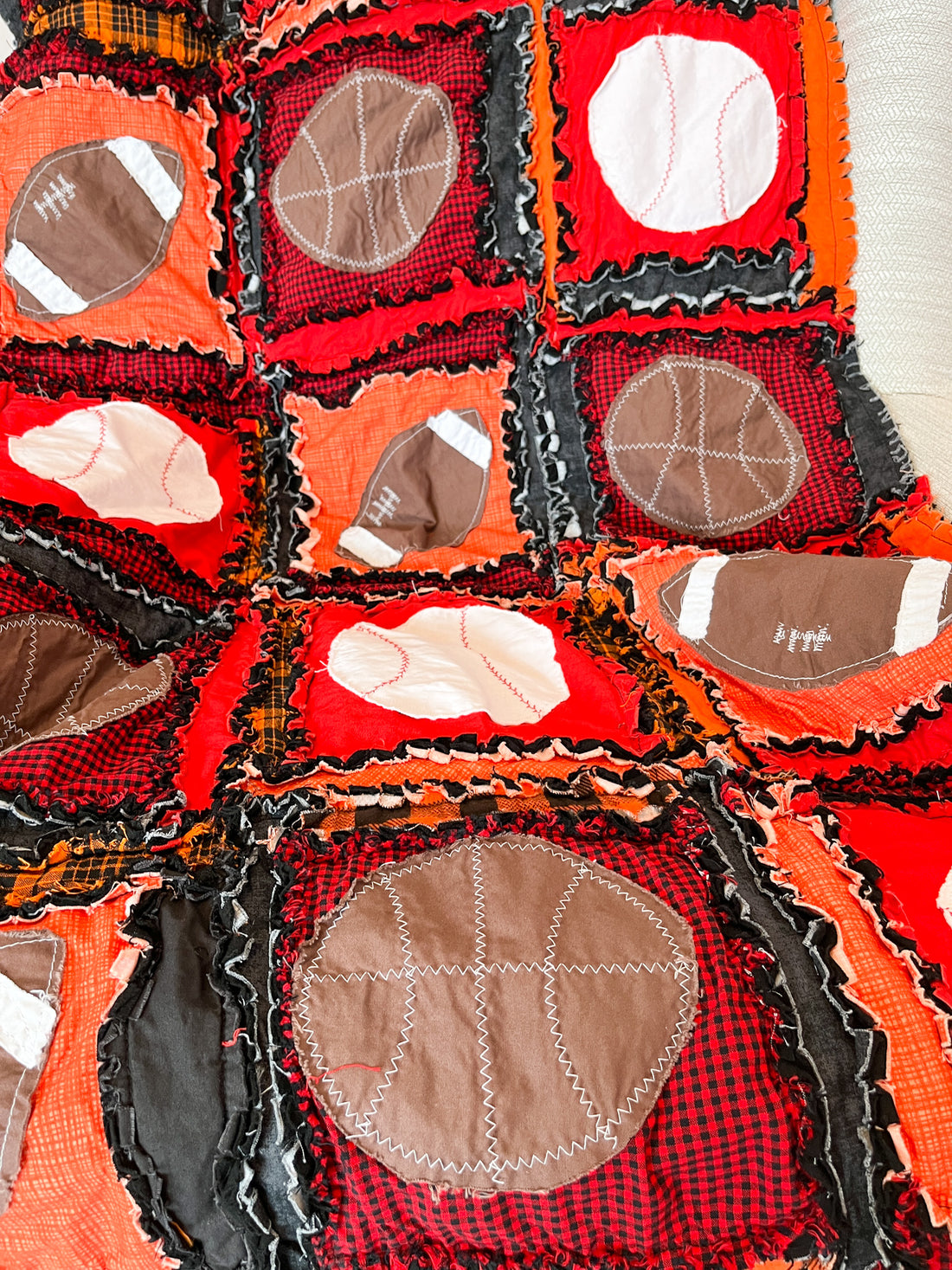 Custom Cincinnati Inspired Baby Sports Quilt