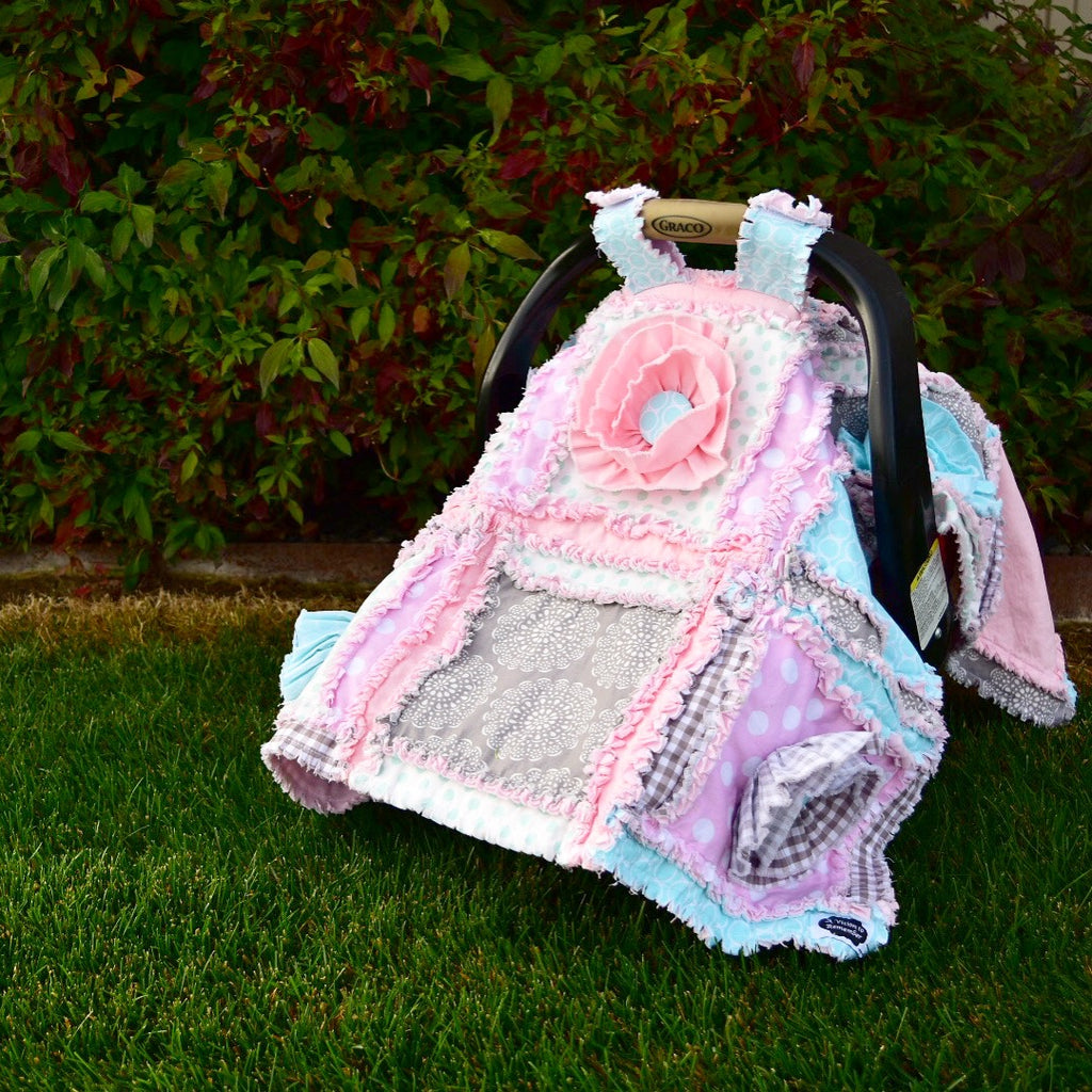 Rag Quilt Car Seat Canopies are the Best from A Vision to Remember