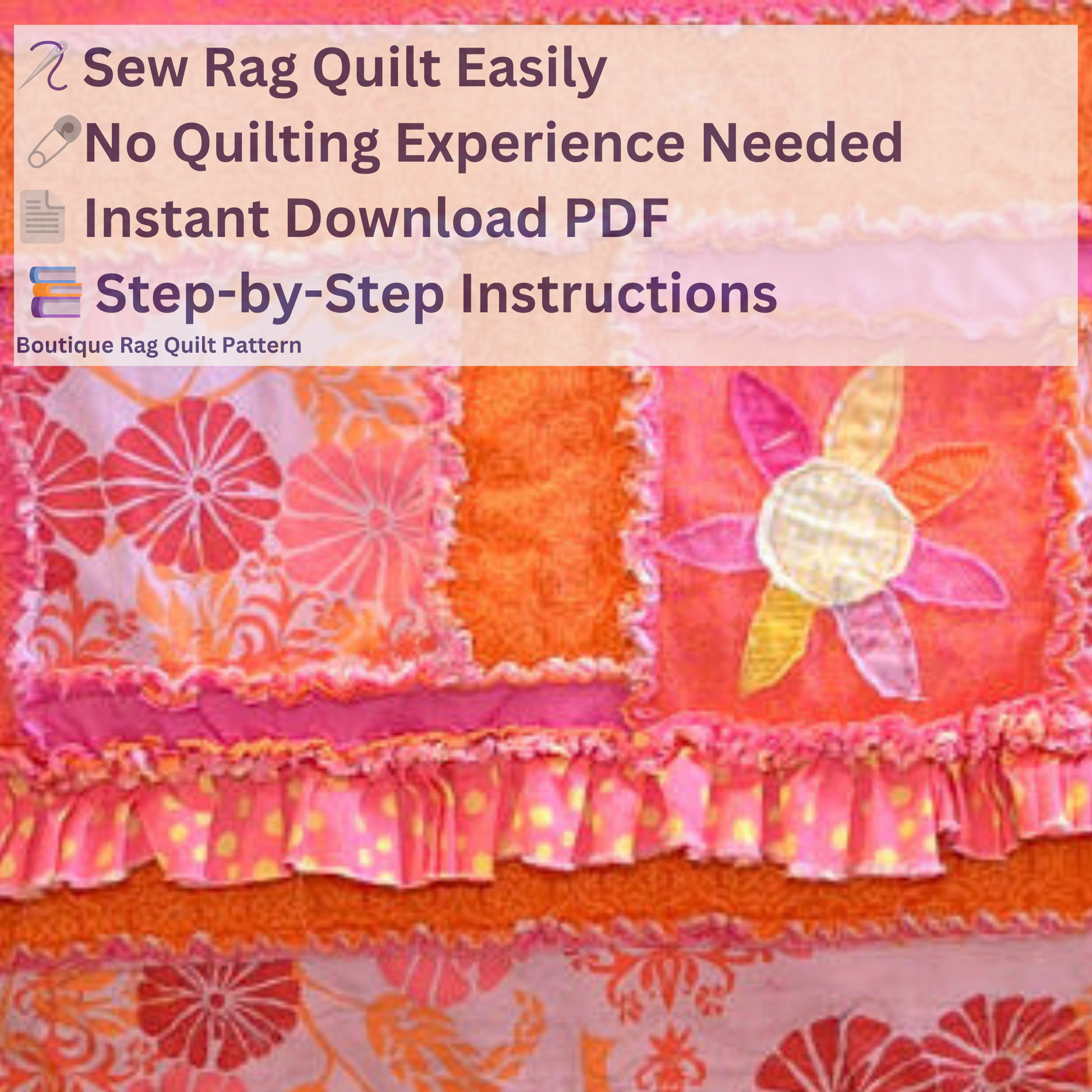 Modern Rag Quilt Pattern Book PDF | 10 Patterns - A Vision to Remember