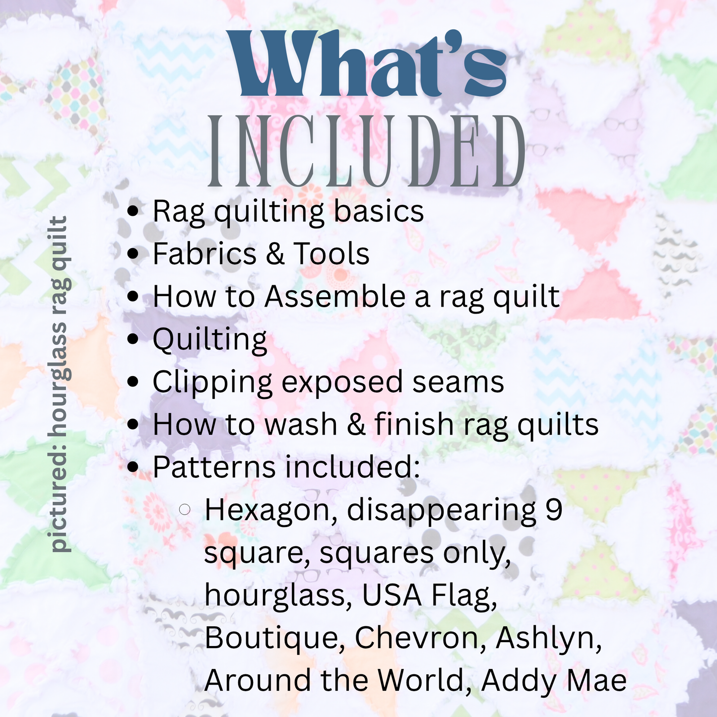 Modern Rag Quilt Pattern Book PDF | 10 Patterns - A Vision to Remember