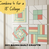 9 Inch DIY Barn Quilt Block to Paint | Unfinished Wood, Many Patterns