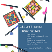 9 Inch DIY Barn Quilt Block, Many Wooden Quilt Patterns - A Vision to Remember