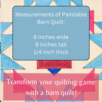 9 Inch DIY Barn Quilt Block, Many Wooden Quilt Patterns - A Vision to Remember