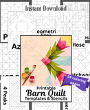 Barn Quilt SVG Bundle | 50+ Laser Cut Files | Wood Quilt Patterns Glowforge Lightburn Inkscape DIY Paint Sign Designs