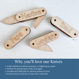 Wooden Toy Pocket Knife for Kids (Personalized) - A Vision to Remember