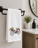 Embroidered Bicycle Kitchen Towel – Charming & Stylish Kitchen Décor