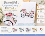 Embroidered Bicycle Kitchen Towel – Charming & Stylish Kitchen Décor