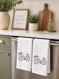 Embroidered Bicycle Kitchen Towel – Charming & Stylish Kitchen Décor