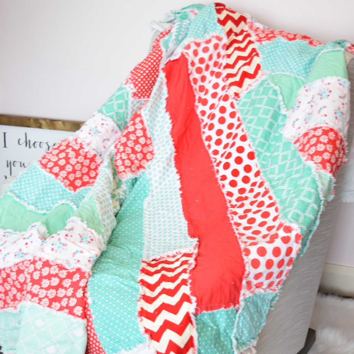 Split Strips Rag Quilt Pattern - A Vision to Remember