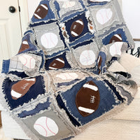 Sports Themed Crib Bedding for Boys | Basketballs, Baseballs, and Footballs