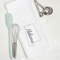 Embroidered State Kitchen Towel - A Vision to Remember