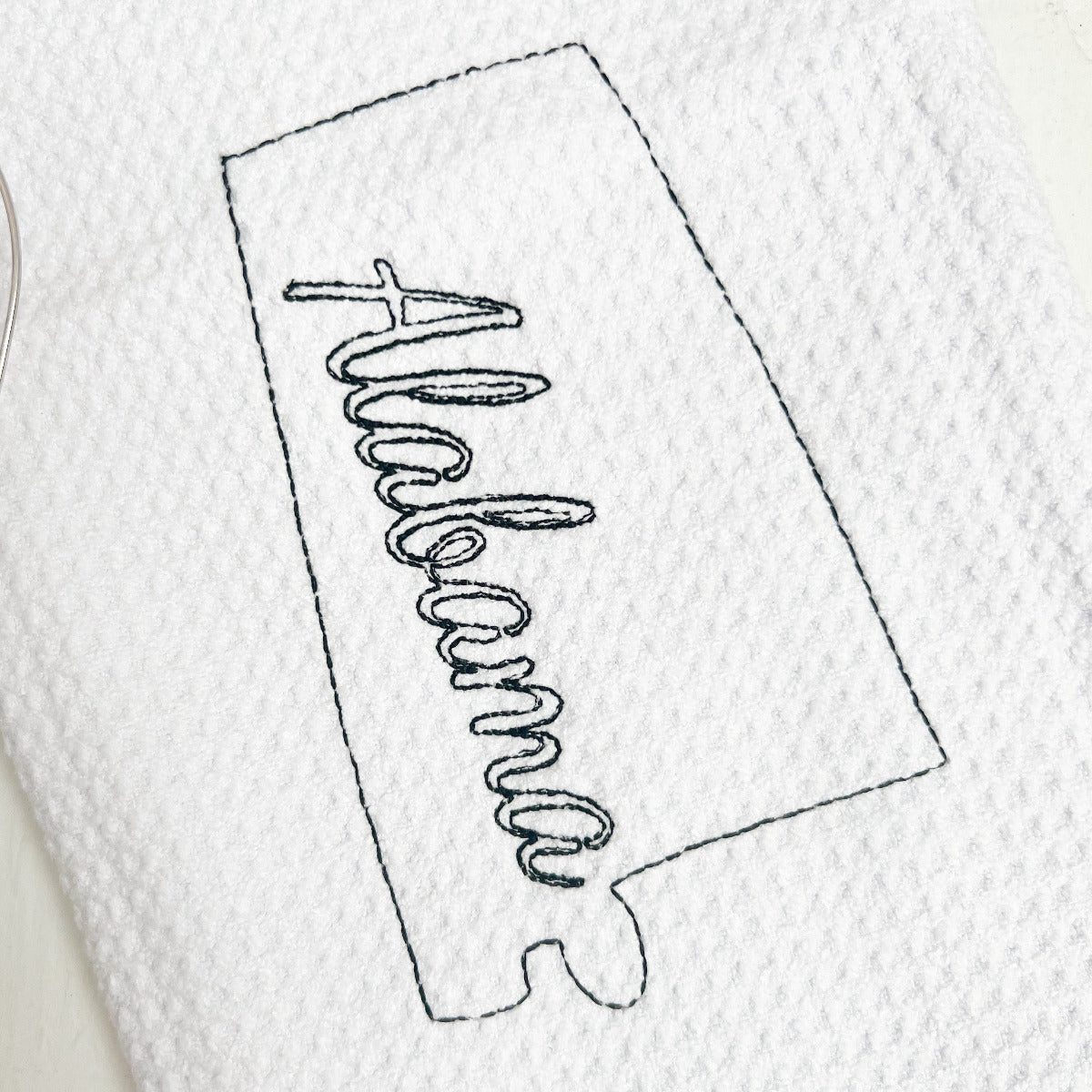 Embroidered State Kitchen Towel - A Vision to Remember