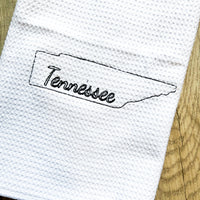 Embroidered State Kitchen Towel - A Vision to Remember