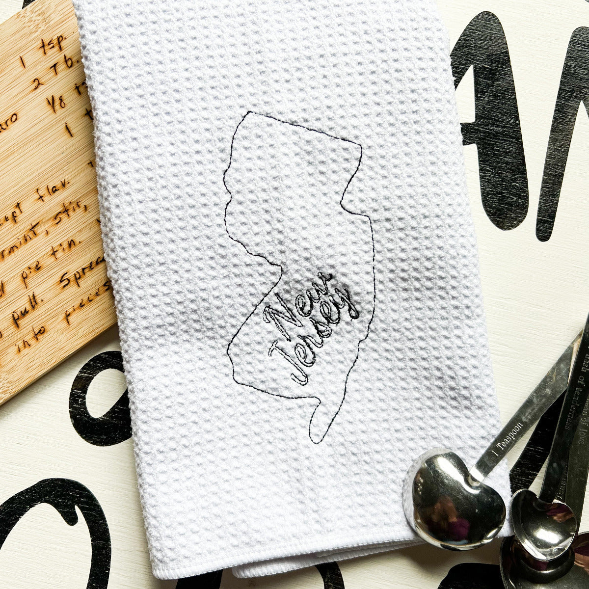 Embroidered State Kitchen Towel - A Vision to Remember