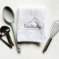 Embroidered State Kitchen Towel - A Vision to Remember