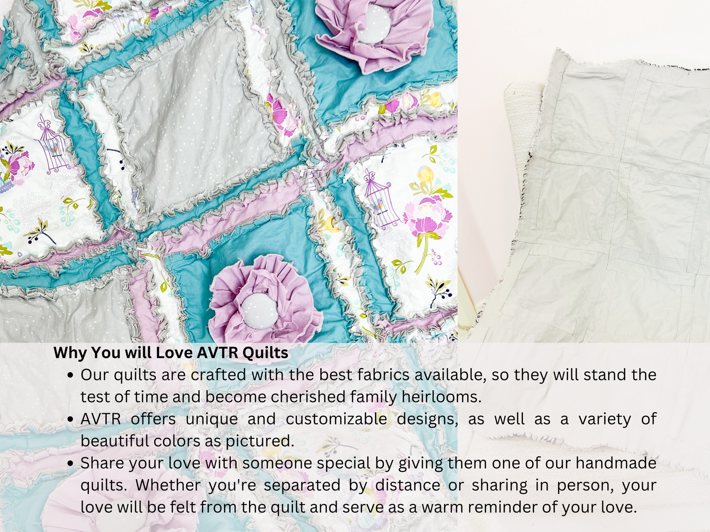 Baby Rag Quilt for Sale for Girls; Vintage Purple - A Vision to Remember