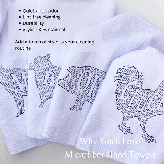 Farmhouse Kitchen Towels | Cow, Chicken, Sheep, Pig - A Vision to Remember