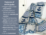 Nautical Crib Bedding for Baby Boy’s Nursery – Grey & Navy Blue Rag Quilt Set - A Vision to Remember