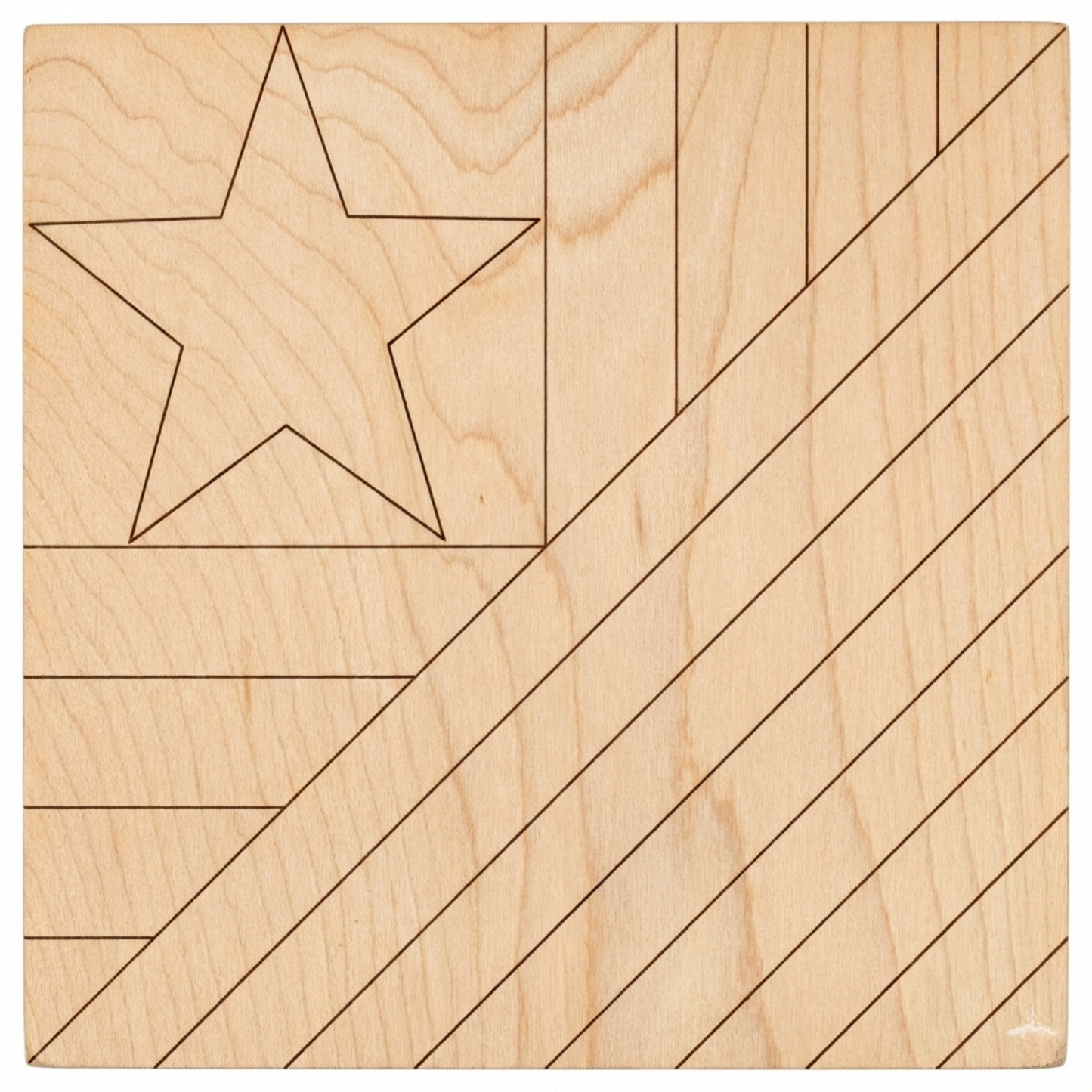 30 - 12x12 Flag with Star Barn Quilts - A Vision to Remember