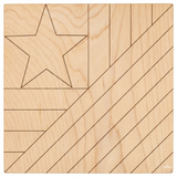 30 - 12x12 Flag with Star Barn Quilts - A Vision to Remember