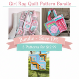 Girl Rag Quilt Pattern Bundle | 3 Pretty Patterns - A Vision to Remember