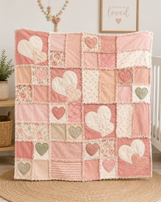 Heart Rag Quilt Pattern - A Vision to Remember