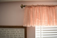 Blush Pink Valance Ruffle Curtain for Home Decor, Bohemian Curtains Valances for Kitchen