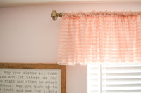 Blush Pink Valance Ruffle Curtain for Home Decor, Bohemian Curtains Valances for Kitchen
