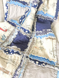 Airplane Quilt Baby Rag Quilt, Boy Crib Bedding Set, Baby Shower Git