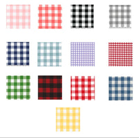 Coral Pink and White Buffalo Plaid Pillow, Ruffle Pillow Plus Other Colors, Gingham Pillows for Home