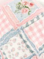 Pink Crib Bedding, Baby Rag Quilts for Sale, Baby Girl Quilt, Boho Comforter Toddler Bedding Girl