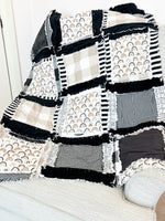 Black and White Rainbow Baby Quilt Bedspreads, Neutral Baby Quilts, Baby Girl Quilts and Boy Nursery Bedding