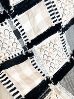Black and White Rainbow Baby Quilt Bedspreads, Neutral Baby Quilts, Baby Girl Quilts and Boy Nursery Bedding