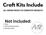 Bicycle Decoration DIY Kits for Adults Unpainted Wood, Make Your Own Sign Welcome Sign