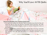 Floral Rag Quilts for Sale, Baby Girl Quilts, Blue and Pink Rose Baby Blanket & Crib Bedding for Girls