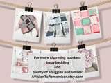 Cow Baby Blanket Pink Comforter Baby Girl Rag Quilt, Baby Girl Quilts, Floral Crib Bedding to Twin Bed Spread Size for Girls