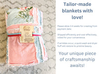Elephant Blanket Baby Girl Rag Quilt, Pink Crib Bedding Homemade Quilts, Baby Girl