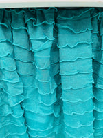 Mint Green Ruffle Crib Skirt Baby Bedding, Baby Girl Crib Skirts, Teal Nursery Bedding for Baby Girls